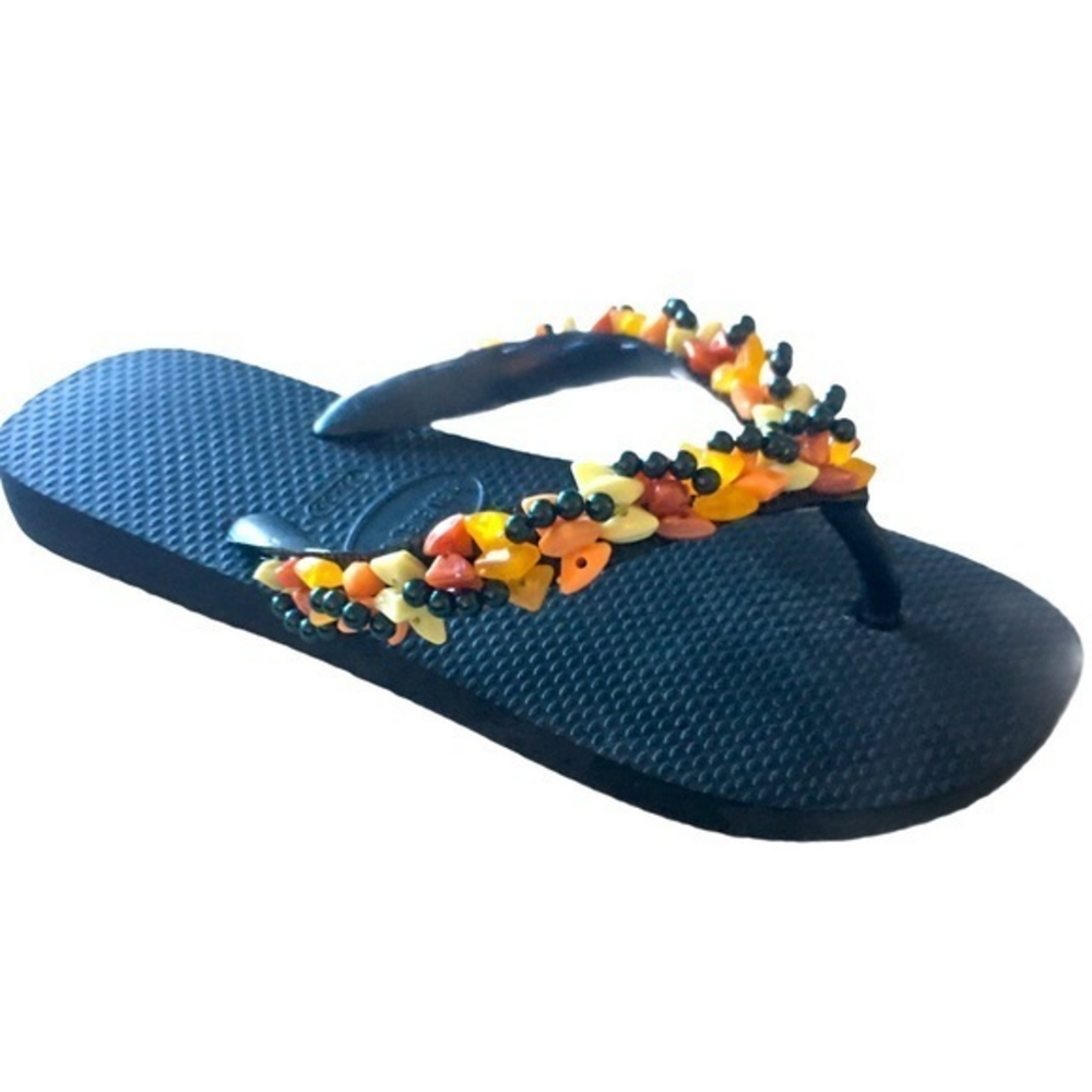 NEW Havaianas Vintage Embellished‎ Flipflop 6W/5M
